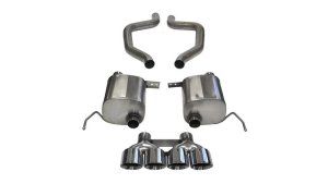 Chevrolet Corvette Performance Exhaust - Rear - CORSA Performance - Axle Back Xtreme with Quad 4.5in Polished Tips - Polished - `17-`19
